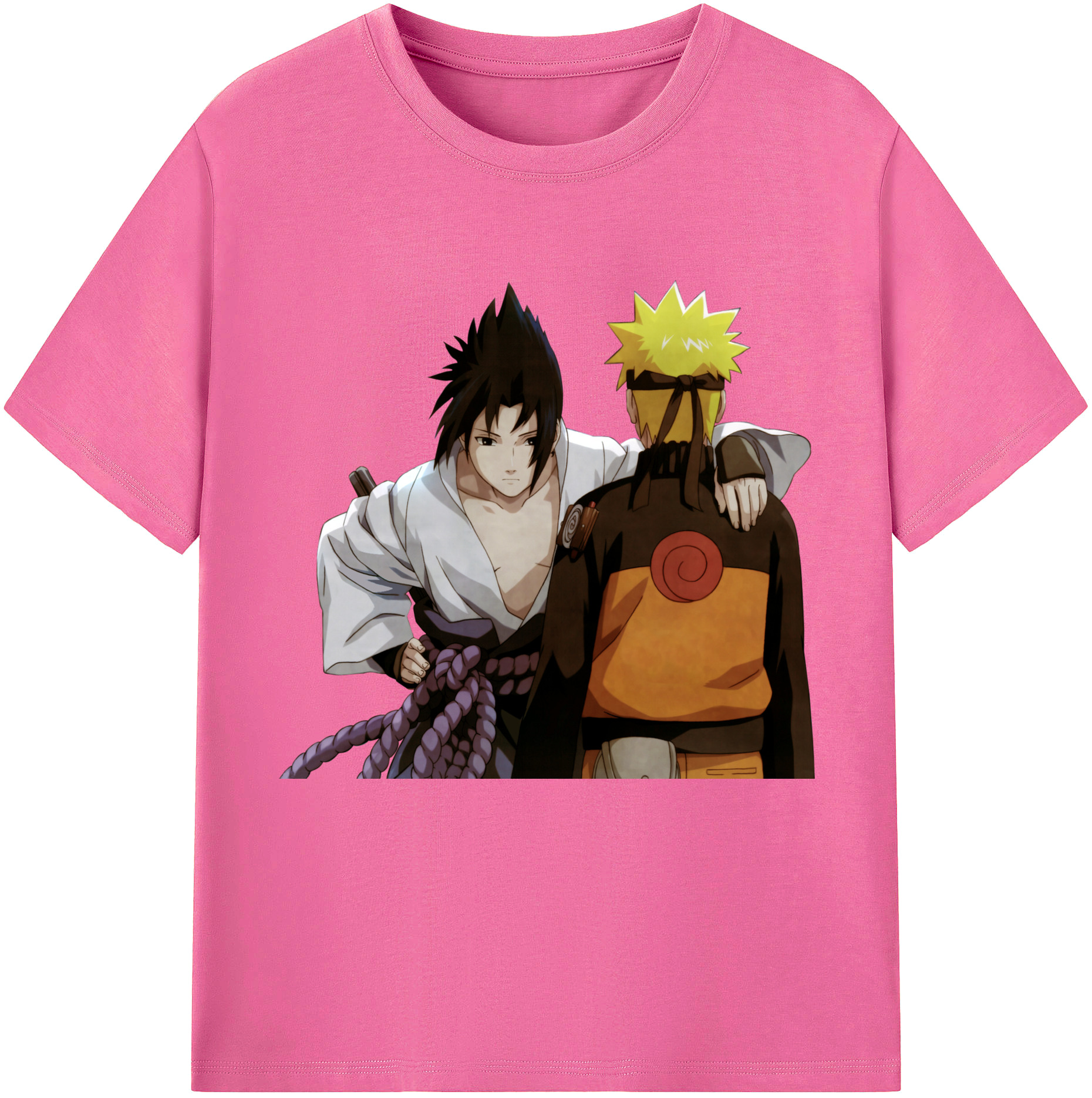 （画像用） NARUTO -ナルト- うちは サスケ Uchiha Sasuke レディースカジュアルプリントTシャツ（綿100％）